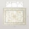 8x10 Area Rug, Indoor Boho Machine Washable Carpet for Living Room, Bedroom, Dining Room, Kitchen, Blue