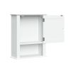 1-Door Bathroom Medicine Cabinet and Laundry Wall Storage Shelf - White