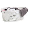 40L Ventilated Laundry Baskets, Lightweight Clothes Hamper with Cutout Handles for Bathrooms and Closets, Plastic, Set of 2, White