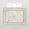9x12 Area Rug, Indoor Boho Machine Washable Carpet for Living Room, Bedroom, Dining Room, Kitchen, Blue