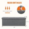 Foldable Storage Ottoman Bench with Thick Cushion, Multi-Functional Footrest and Storage Box for Bedroom, Living Room, Bed End