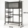 Rolling Kitchen Storage Cart with Shelves and Baskets, Mobile Pantry Organizer for Kitchen, Coffee Station and Small Spaces, Multiple Styles Available