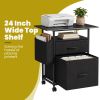 File Cabinets, Storage Cabinets for Hanging Files Letter/Legal/F4/A4 Size, Black