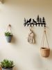 CIFbuy "Wolf Key Holder Wall Mount - 8 Hook Coat Rack for Keys, Hats & Scarves - Rustic Entryway Organizer for Hallway
