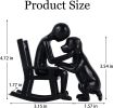Man and Dog Figurine, Dog Memorial Gifts for Loss of Dog, Dog Sculpture Home Decor, Decorative Figurines for Shelves, Bookshelf, TV Stand