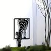 CIFbuy 1 pieces Ultra practical minimalist zebra metal wall art, handmade iron stripe decoration, modern black and white animal patterns, home office