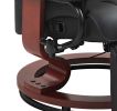 Modern Black PU Leather Swivel Recliner Chair with Footrest RV Armchair for Living Room Comfortable And Stylish Design