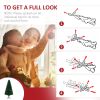 6ft Prelit Fiber Optic Christmas Tree Multi-Color LED Lights Metal Stand Indoor Decor