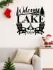 CIFbuy Modern Abstract Lake Waterproof Rust Resistant iron Wall Art Living Room Bedroom Office Patio Decor (TikTok, temu pick-up service)
