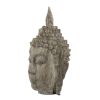 Set of 2, 4.5x4.3x8" Meditating Buddha Head Sculpture, Small