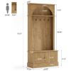 Entryway Coat Rack Shoe Storage