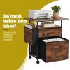 File Cabinets, Storage Cabinets for Hanging Files Letter/Legal/F4/A4 Size, Rust