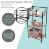 3 Shelves Tiered Iron Storage Shelf in Oil Rubbed Bronze