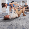 MARFI Collection 120*93 inch inch inch Silver / Blue / Abstract Area Rug