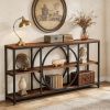 Console Table 70.9 Inch Sofa Table with 3 Tier Storage Shelves Narrow Design for Living Room Bedroom Hallway Furniture