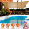 Fresh Fab Finds Rectangle Shade Sails Top Canopy 98% UV Block Awning Shelter 185GSM HDPE Patio Cover with Snap Hooks Ropes for Outdoor Garden Backyard