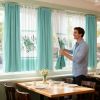 Green Rose Floral 6-Piece Curtain Set, Grommet Window Panels 38 x 84 Inches Each