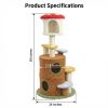 mushroom cat tree with large condo platform ladder