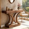 43.3 Inch Unique Sofa Table with Curved Legs Console Table for behind the Couch Modern Living Room Decor