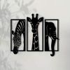 CIFbuy Metal Baked Paint African Animal 3-Piece Wall Art Set Zebra Giraffe Elephant Home Decor (TikTok, temu pickup)
