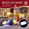 Christmas Inflatable Decoration with 9 LED Lights, Timeless Nativity Scene Blow Up Decor for Yard, Garden, Indoor Holiday Display