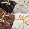 Premium Solid Faux Long Fur Throw Blanket - Soft, Fuzzy Throw Blanket - for Bed or Couch - 50" x 65' - Light Gray