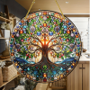CIFbuy Tree of Life Wall Art Colorful Stained Glass Design Smooth Edges Indoor Outdoor Decor Housewarming Gift Acrylic Suncatcher (TikTok