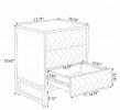 Modern Bedside Nightstand with Metal Frame 3 Drawers Bedside End Table for Bedroom Furniture And Decor