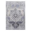 LOOM & LUXE Collection 6X9 Cream/Blue /Medallion Non-Shedding Living Room Bedroom Dining Home Office Stylish and Stain Resistant Area Rug