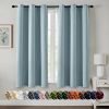 Slate Blue Blackout Curtains for Bedroom Living Room 63 Inches Long 2 Panels
