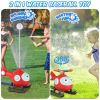 2 In 1 Water Sprinkler Baseball Helicopter Toy for Kids 360Â°Rotating Water Tee Ball Set for Backyard Lawn Pool Party Outdoor Summer Game for 3+ Years
