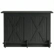 2-Tier Home Bar Unit 63 Inch Coffee Cabinet with Footrest Bar Table for Home Use