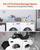 Washer Dryer Countertop, 54" x 27" Wooden Washer and Dryer Countertop, Water-Resistant Laundry Machine Topper Cover with Anti-Slip Pads