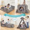 Modular Kids Play Couch, 8-Piece Convertible Sofa for Toddlers, Foldable Foam Play Set for Climbing, Crawling, Building