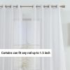 2 Piece Semi Sheer Voile Light Filtering Window Curtain Grommet Panels for Bedroom & Living Room (54 W x 84 L Inch Long, White)