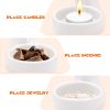 Set of 2 Cute Ghost Tealight Candle Holders, Halloween Decorations Indoor