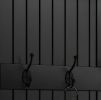 Black 3-In-1 Entryway Bench Coat Rack Hall Tree with Shoe Storage 5 Hooks for Hallway - Bench And Storage Furniture
