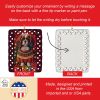 English Toy Spaniel Holiday Christmas Porcelain Ornament Christmas Tree Hanging Decorations for Home Christmas Holiday, Rectangle, Gift, Multicolor