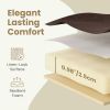 Brown Foldable Storage Ottoman Bench with 660lb Capacity