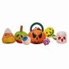 8 ft Long Halloween Inflatable Pumpkin Candy Display with Eyeball and 7 Warm White LED Lights