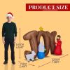 Christmas Inflatable Decoration with 9 LED Lights, Timeless Nativity Scene Blow Up Decor for Yard, Garden, Indoor Holiday Display