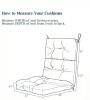 Set of 2 High-Back Chair Cushions with Adjustable Height for Office Chair Ergonomic Seat Pad Support Comfort