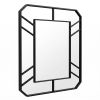 30"x40" Bathroom Mirror Geometric Style Wall-Mounted Decorative Vanity Mirror, Black