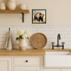 Grizzly Bear Framed Metal Print Bathroom, Kitchen, Office, Home Decor Wall Art Ready to Hang, Square, 8X8
