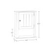 1-Door Bathroom Medicine Cabinet and Laundry Wall Storage Shelf - White