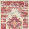 6' Fuchsia Power Loom Runner Rug