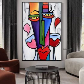 Handmade Picasso Abstract Figures Picture Blending In Face Wall Art Picture Handpainted Canvas Painting Living Room Decoration Home Living Room corrid (size: 60X90cm)