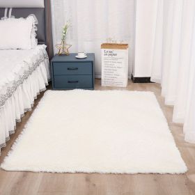 1pc Soft and Fluffy Shag Area Rugs for Living Room and Bedroom - Non-Slip, Machine Washable Carpet for Home Decor and Room Decor (Color: Beige White, size: 62.99*78.74inch)
