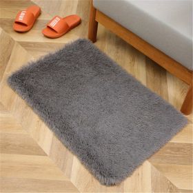 1pc Soft and Fluffy Shag Area Rugs for Living Room and Bedroom - Non-Slip, Machine Washable Carpet for Home Decor and Room Decor (Color: grey, size: 23.62*47.24inch)