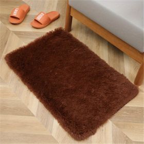 1pc Soft and Fluffy Shag Area Rugs for Living Room and Bedroom - Non-Slip, Machine Washable Carpet for Home Decor and Room Decor (Color: Coffee, size: 23.62*47.24inch)